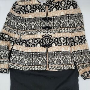 Adrianna Papell Womens Size 12 Vintage Two Piece Silk Skirt Suit Classic Career